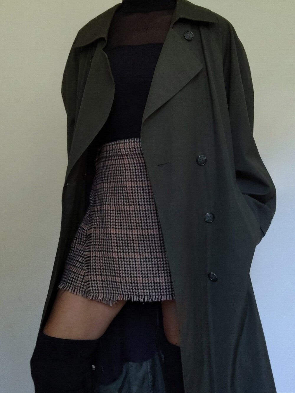 London Fog Weatherproof Forest Green Maxi Trench Coat